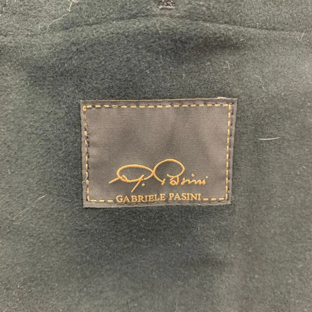 GABRIELE PASINI Size 40 Black Cotton Single Breasted Sport Coat